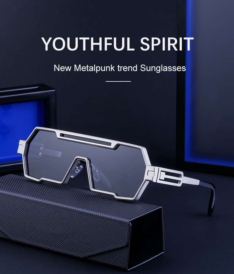 Steampunk One Piece Irregular Sunglasses For Men And Women_voghion.com