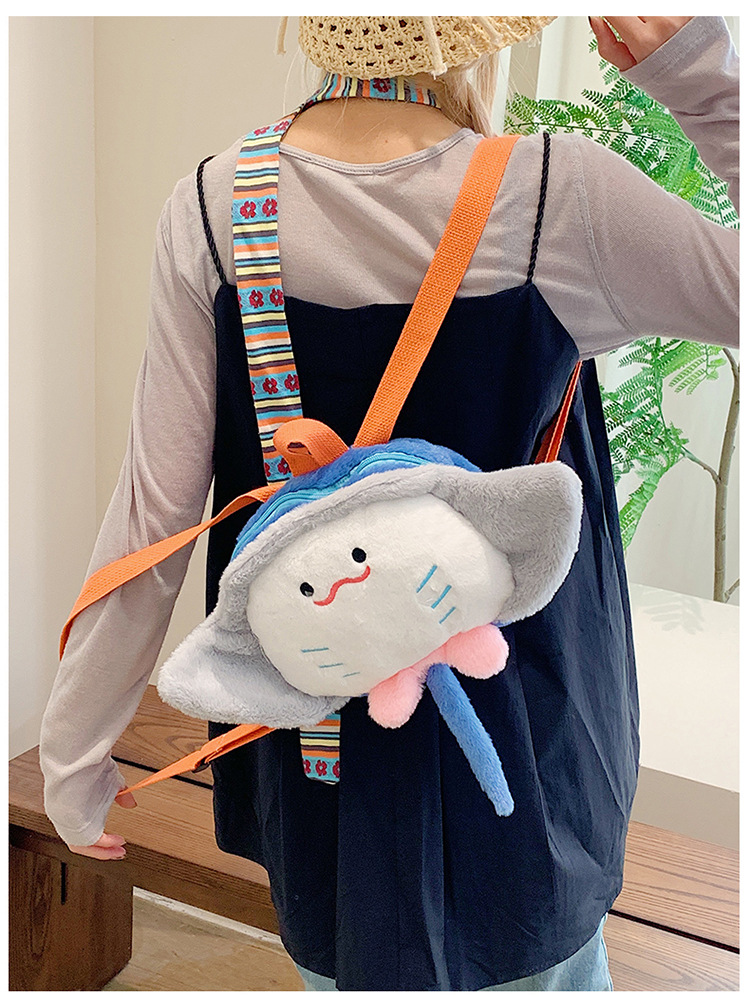 Cartoon plush toy backpack, new autumn and winter style, cute and girlish girl backpack, fashionable storage small backpack wholesale undefined