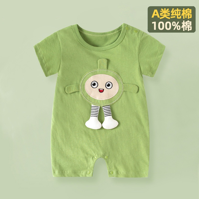 Verano nuevo bebé algodón mono adorable bebé super lindo ropa de vestir en línea rojo explosivo ropa infantil exclusiva transfronteriza