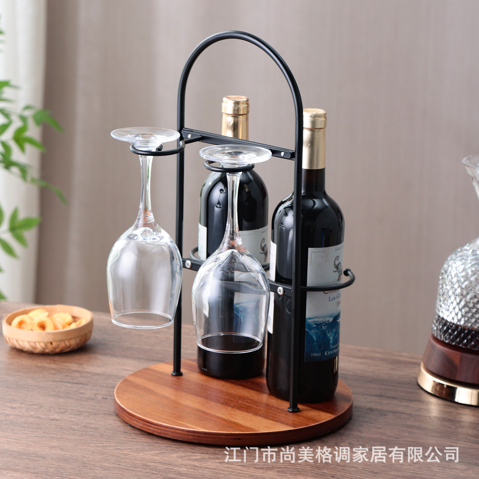 Light Luxury Wine Rack, Home Wine Rack Ornaments, Solid Wood Goblet Upside down Suspended Wine Glass Rack, Wine Cabinet Storage Rack