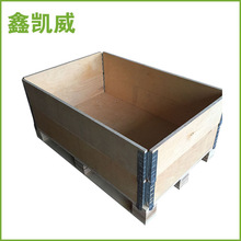 免熏蒸托盘四面进叉钢带木箱出口免检胶合板木栈板物流叉车垫板木