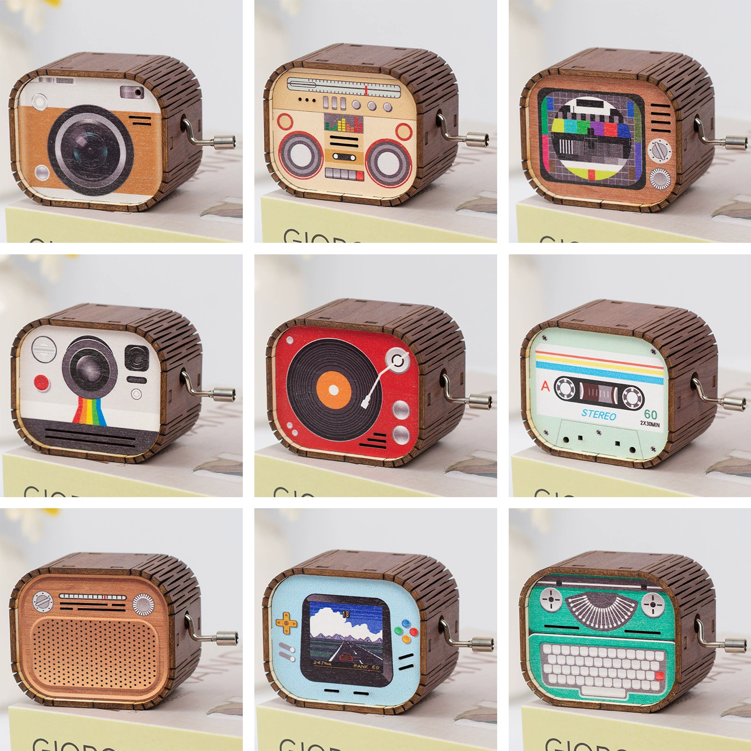 25 песен ретро ручной встряхивания звуковой шкатулки деревянный небесный город музыкальная шкатулка Гарри Поттер Счастливого Рождества Алисе