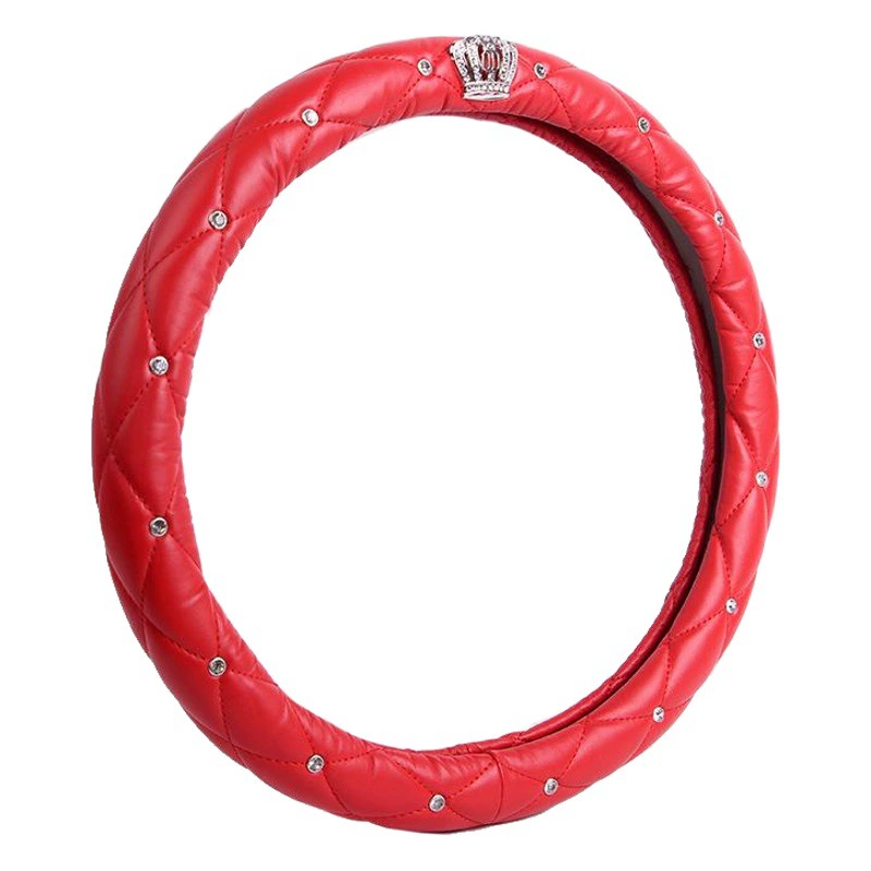 Автомобильный чехол для рулевого колеса дамы 2 линии вышитой алмазной короны