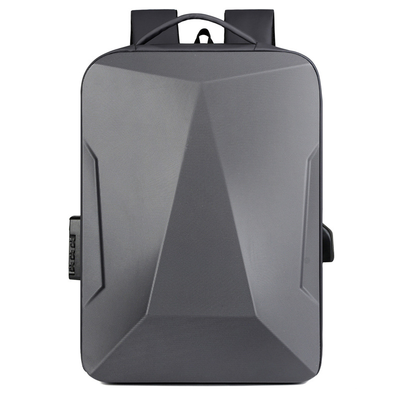 Mochila de corte de cáscara dura para hombres 2025 gran capacidad USB colgar varilla de tracción a prueba de rociamientos mochila de negocios al por mayor