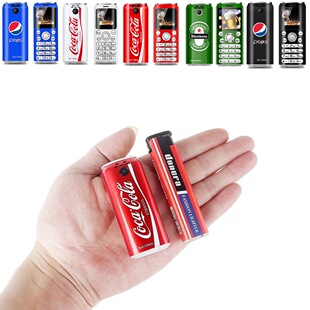 Cross-border Hot Sale Pepsi Coca-Cola K8 Mini Mobile Phone Personality Dual Card Bluetooth Dialer Straight Small Mobile Phone Q8
