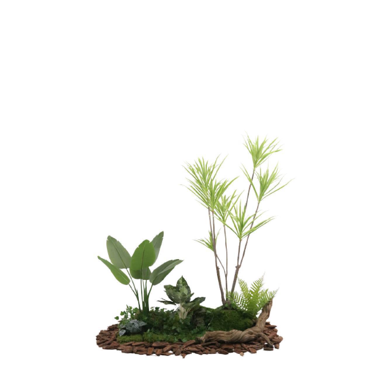 Planta Artificial en Maceta 1.2 m de Plástico y Tela para Decoración de Interiores
