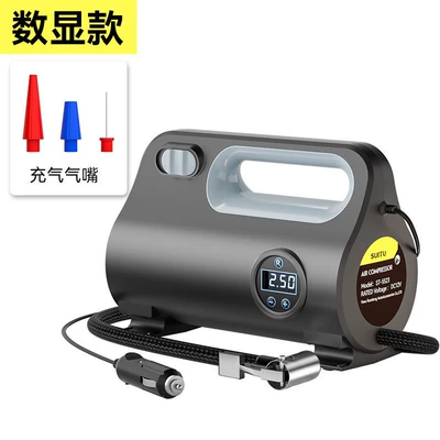 Car Air Pump Hava nasosu - 12v-car-cigarette-lighter-plug-power-cord-preset-tire-pressure-full-self-stop