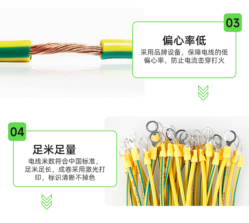 光伏板接地线 BVR黄绿双色接地线 光伏接地线法兰跨接线两端沾锡