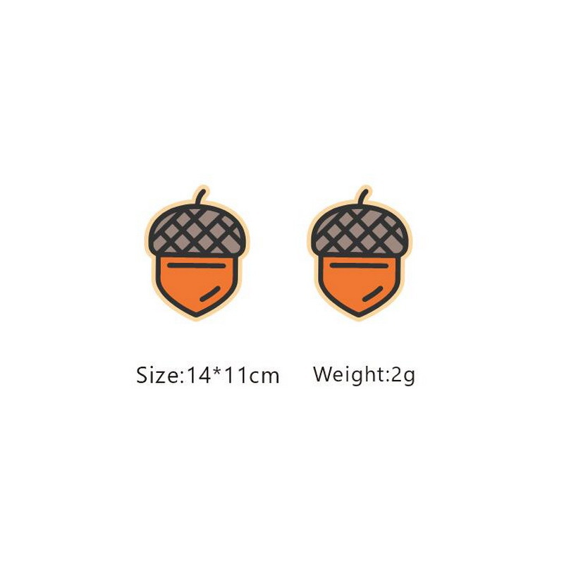 Fashion Pumpkin Maple Leaf Tree Wood Women's Ear Studs 1 Pair display picture 10