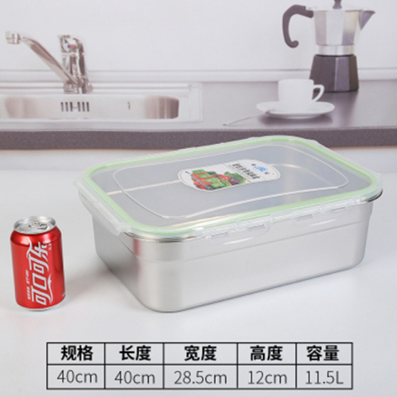 業務用 316 クリスパー ステンレス鋼密封 304 大容量長方形キッチン食品ボックス蓋付き保存米|undefined
