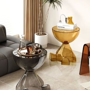 Transparent Floor-Standing Ornaments Bear Coffee Table Sofa Living Room Bedside Table Table Storage Small Popular Acrylic Side Table