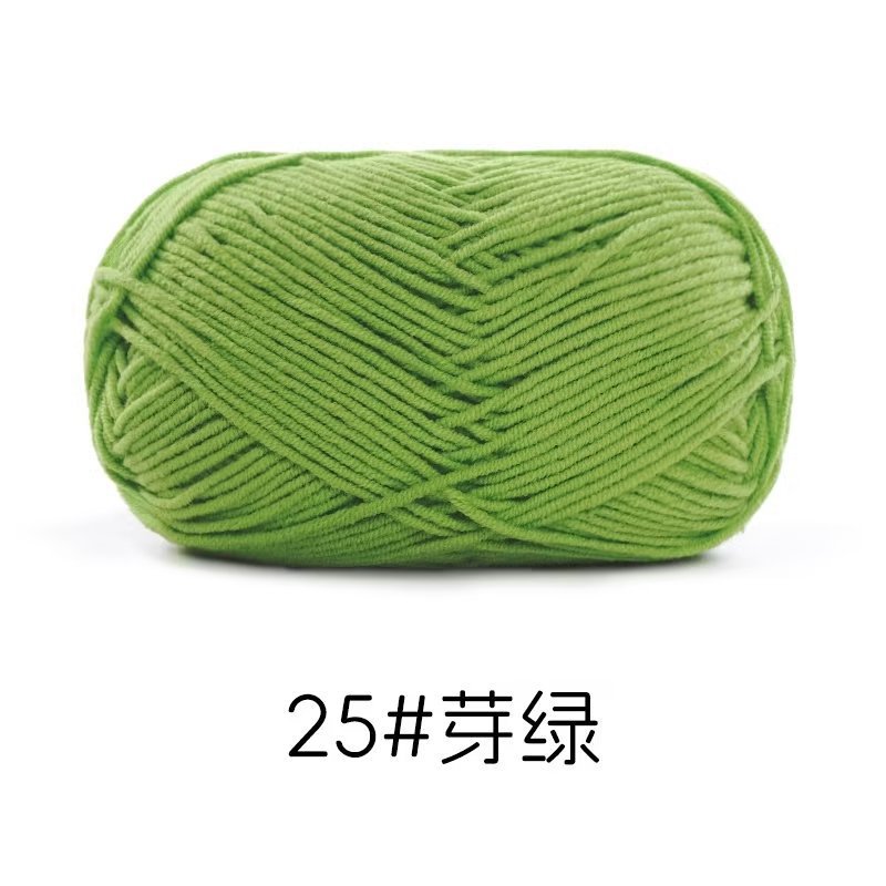 4-strand peinado hilo de algodón su hemeng pequeño 40g tejido a mano muñeca hilo diy muñeca material paquete leche algodón