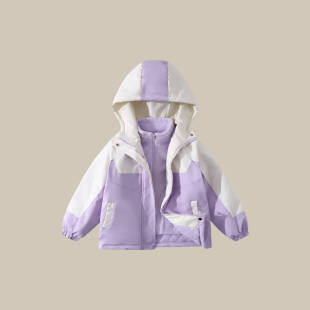Boys and girls Korean-style two-piece jacket windproof waterproof warm outdoor children's fleece liner three-proof coat