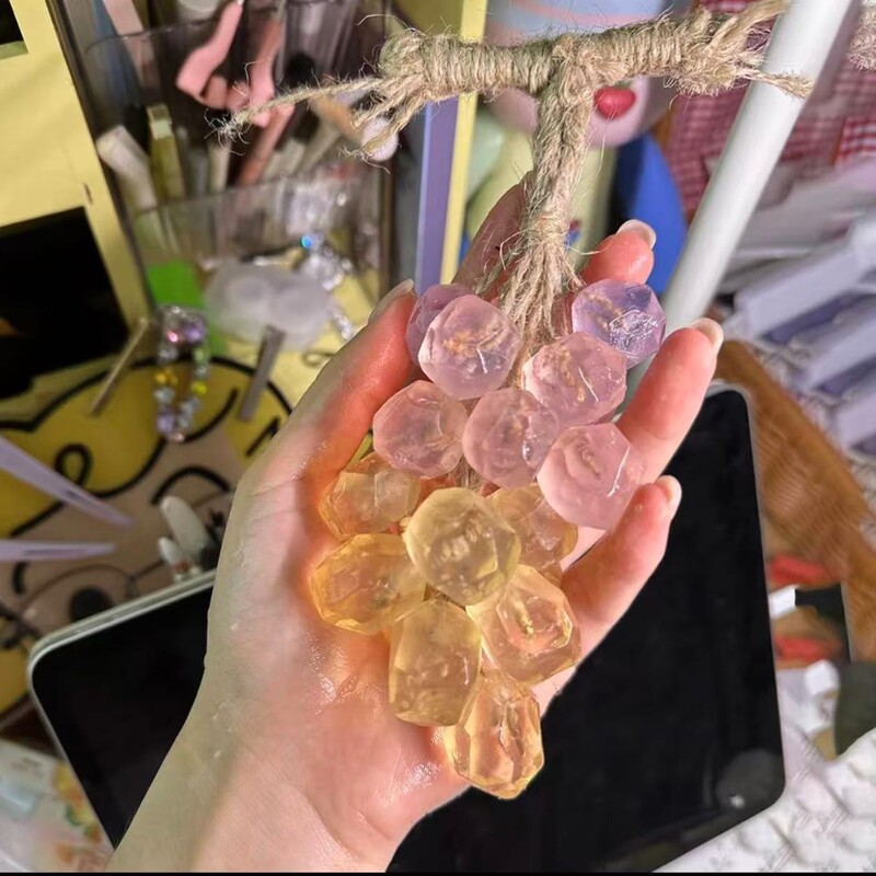 手工水晶葡萄香皂diy材料包装饰精油皂透DIY葡萄香皂礼物创意礼品|undefined