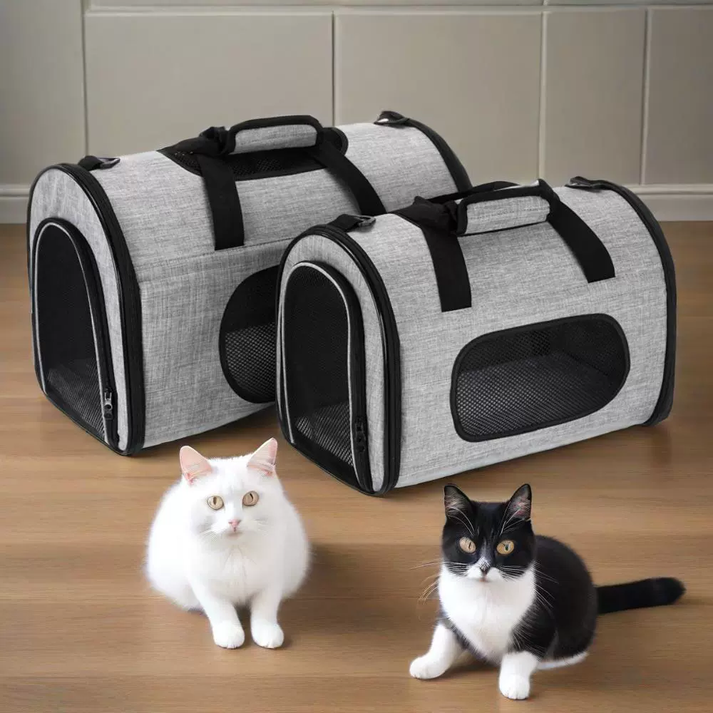 Новая сумка для домашних животных, многофункциональная портативная сумка для собак, сумка для домашних кошек с отверстиями с обеих сторон, дышащая сумка через плечо для домашних животных.
