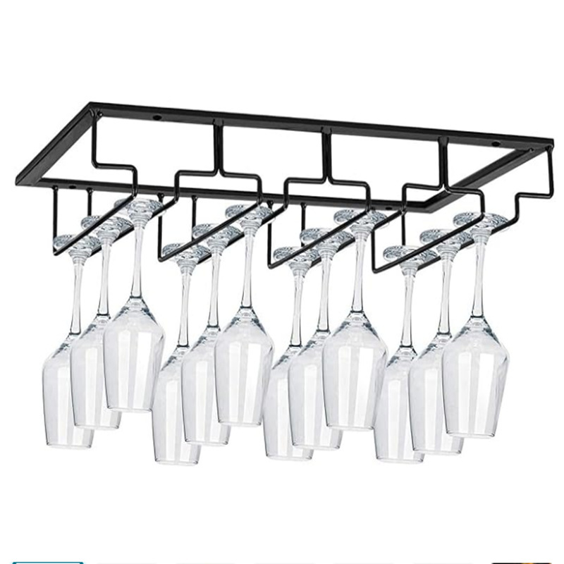 Cross-Border Creative Wine Glass Rack Iron Wine Glass Rack Kitchen Upside-Down Cup Rack Bar Home Wine Cabinet Hanging Wine Glass Rack