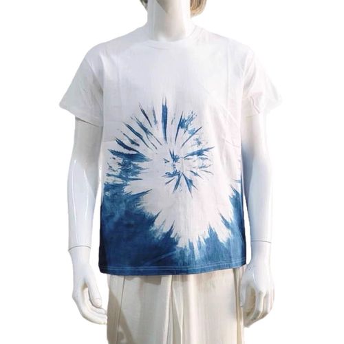 Spring and summer new pullover crew neck short-sleeved plant-dyed indigo tie-dye T-shirt handmade Yunnan tie-dye for men and women