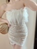 Sexy high waisted， niche sequin style， elegant short dress