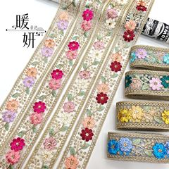 新型民族風欧根紗花刺繍レース補助材料服装靴帽バッグ装飾リボンメーカー直販