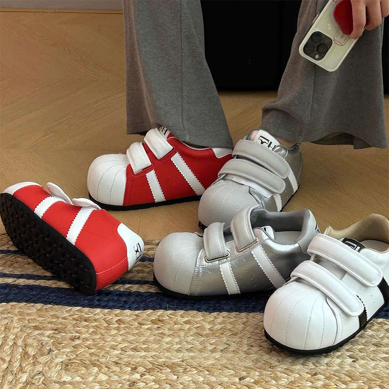 Q版泡泡贝壳小板鞋厚底增高3cm2025秋季新款舒适百搭休闲鞋女鞋潮|undefined
