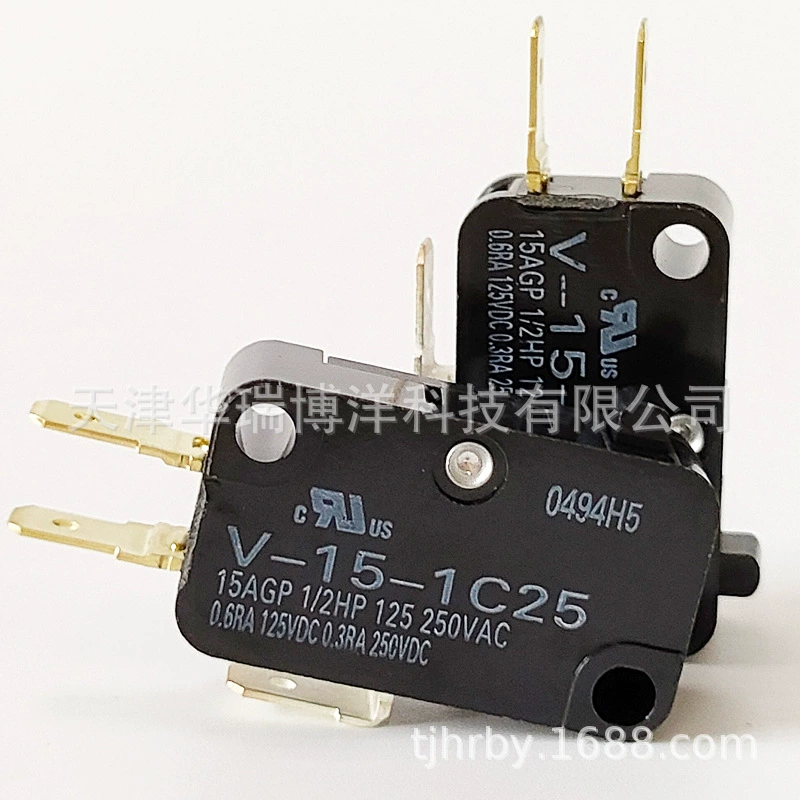 Маленький базовый переключатель Omron, микропереключатель V-15-1C25, тип кнопки 1C/O