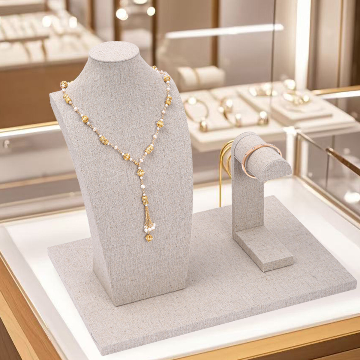 Microfiber Material 1 Piece Microfiber Simple Style Classic Style Solid Color Jewelry Rack
