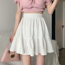 白色短裙显瘦字裙女减龄短裙夏季韩版百搭高腰半身裙学生裙子女