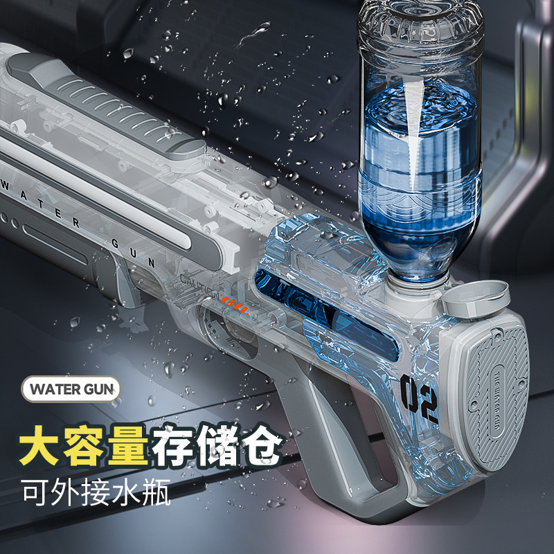 2025新型自動吸水電動連発水祭り水鉄砲大容量ビーチプール子供用水上玩具|undefined