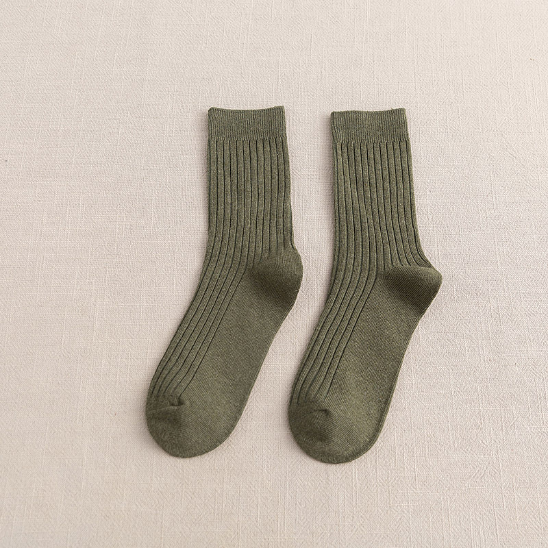 Socks Women's Mid-length Stockings Autumn and Winter Women's Stockings Spring and Autumn Vintage Solid Color Girl's Stockings Cyber Trendy