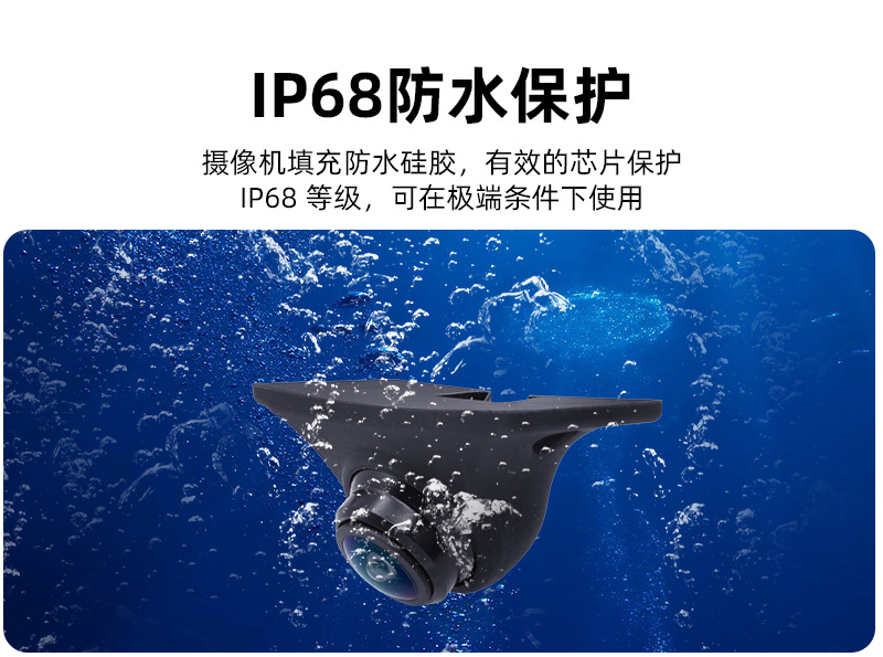 360-Degree Side-View Blind Spot Punch Camera Car High-Definition Camera Front-View Rear-View Reversing Universal Camera
