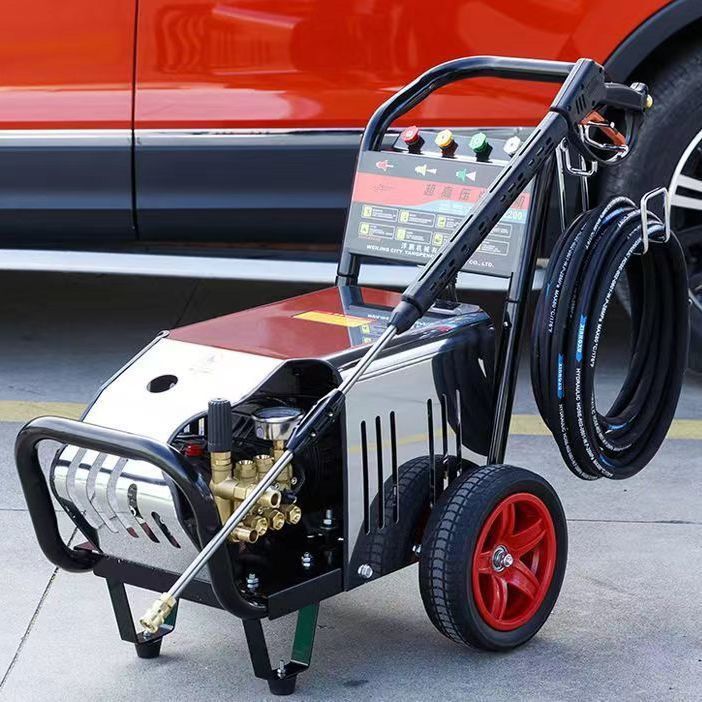 黑猫商用高压洗车机自动清洗机家用大功率220V养殖场移动380V强力