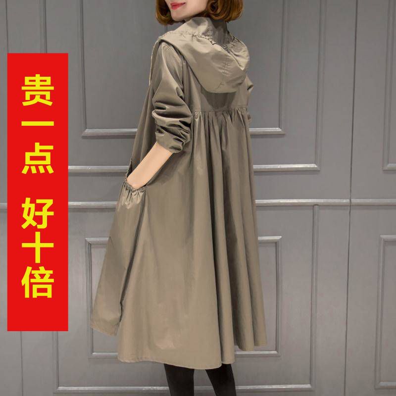 {有里布}2025春秋季新款韩版中长款过膝薄款风衣外套宽松大码外衣|undefined