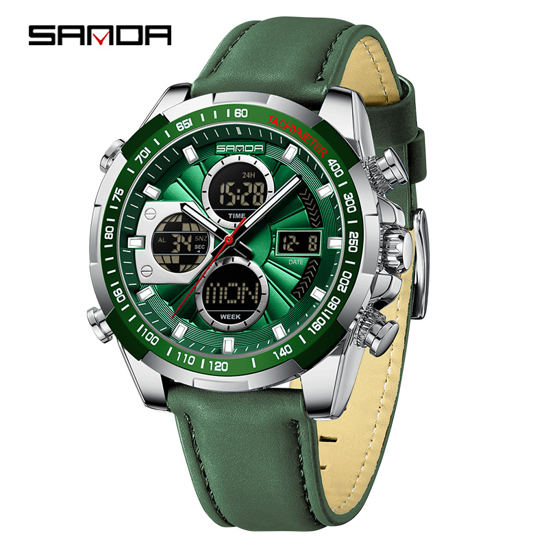 SANDA SANDA 5105 nuevo calendario multifuncional relojes de hombres estudiantes al aire libre relojes de luz impermeable