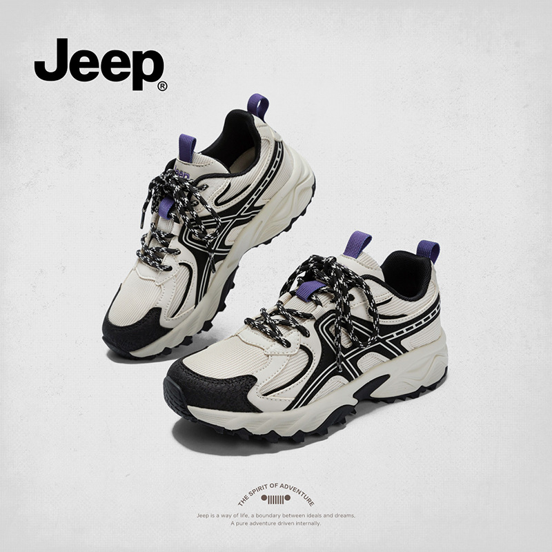 Jeep Casual Dad Shoes for Women 2025 Autumn and Winter New Outdoor Non-Slip Hiking Sports Shoes Comfortable Soft Sole Running Shoes