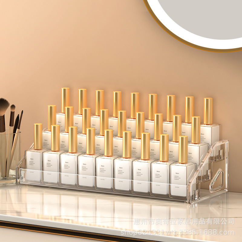 Multi-layer Trapezoidal Nail Polish Display Stand Transparent Acrylic Lipstick Eye Shadow Nail Shop Desktop Cosmetic Storage Rack Multi-layer Trapezoidal Nail Polish Display Stand Transparent Acrylic Lipstick Eye Shadow Nail Shop Desktop Cosmetic Storage Rack