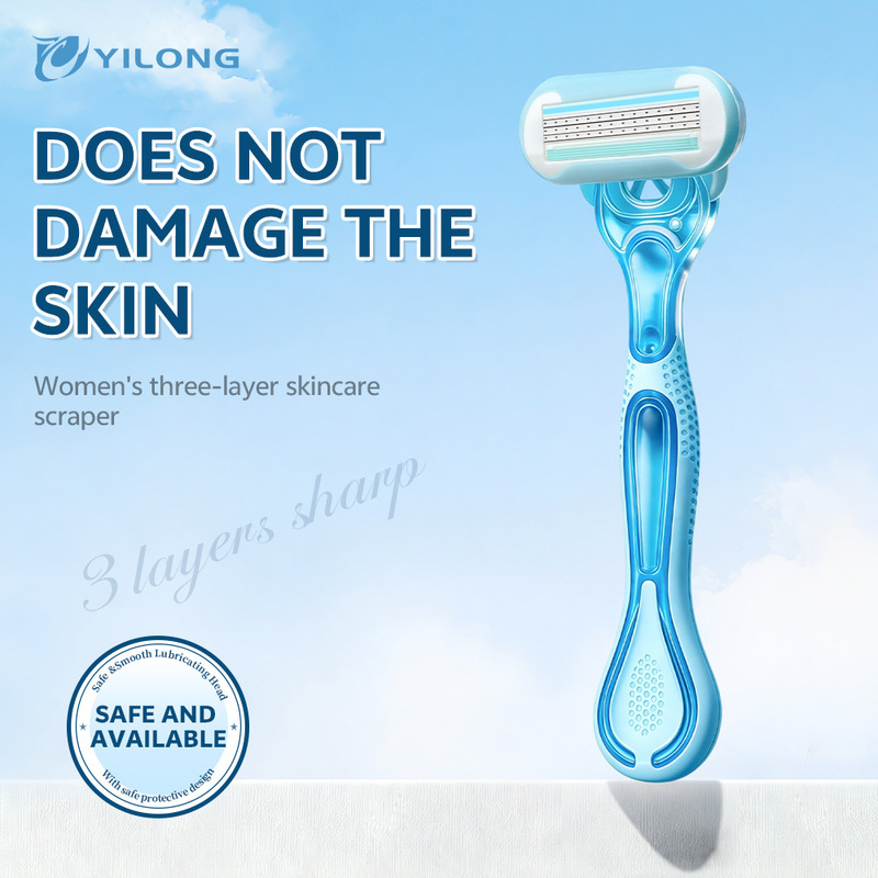Three-Layer Blade Women's Cloud-Like Shaving Razor with Replaceable Blades, Hair Removal Razor, Portable Hair Removal Tool Three-Layer Blade Women's Cloud-Like Shaving Razor with Replaceable Blades, Hair Removal Razor, Portable Hair Removal Tool