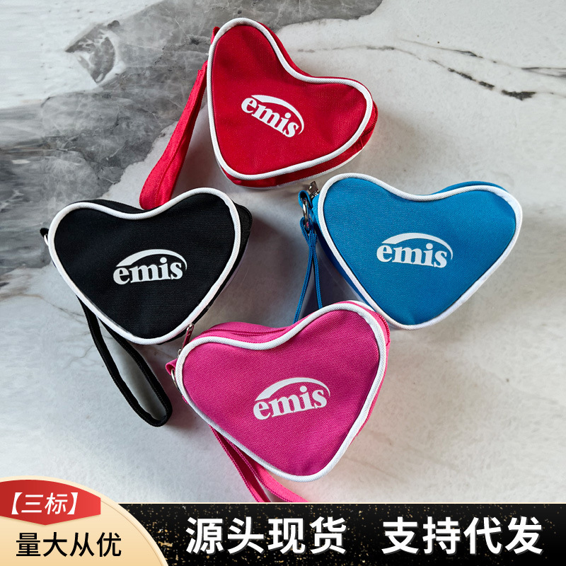 Korean Emis Heart Bag Pendant Coin Purse Satchel Wrist Hand Bag Niche Id Bag Fashion Women's Bag Trendy Korean Emis Heart Bag Pendant Coin Purse Satchel Wrist Hand Bag Niche Id Bag Fashion Women's Bag Trendy