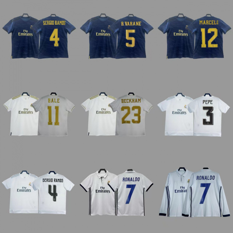 复古足球服齐达内古蒂劳尔菲戈卡卡贝克汉姆C罗纳尔多马赛洛球衣