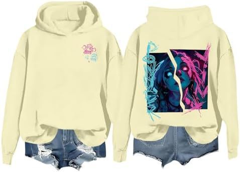 DLDXJQTPL Jinx Was Here Women Hoodie Jinx Arcane Figure