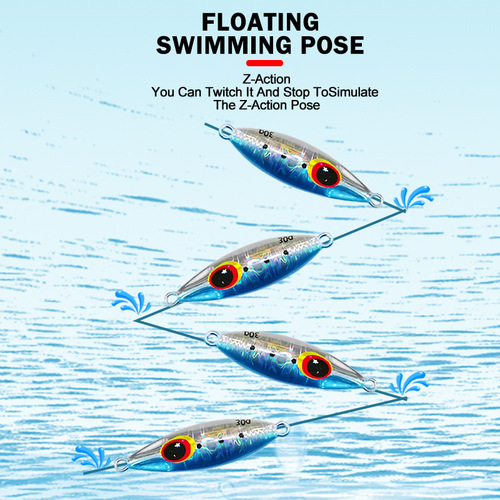 Shore casting iron plate small honeybee glow slow swing artificial lure sea fishing slow sink mackerel iron plate boat fishing bait Slow Bee jig
