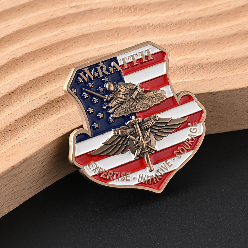 Fabricante de monedas conmemorativas de metal al por mayor, insignias para empleados de atracciones turísticas, insignias coleccionables, monedas de oro, monedas de plata, monedas de doble cara