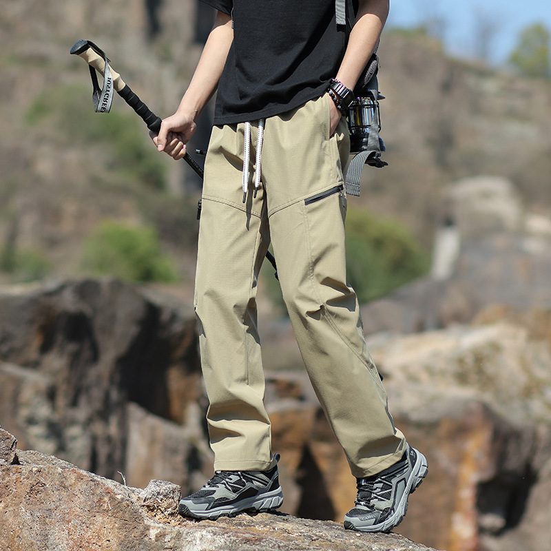 American Style Cargo Pants Men's Outdoor Waterproof Jacket Pants 2025 New Straight Pants Mountaineering