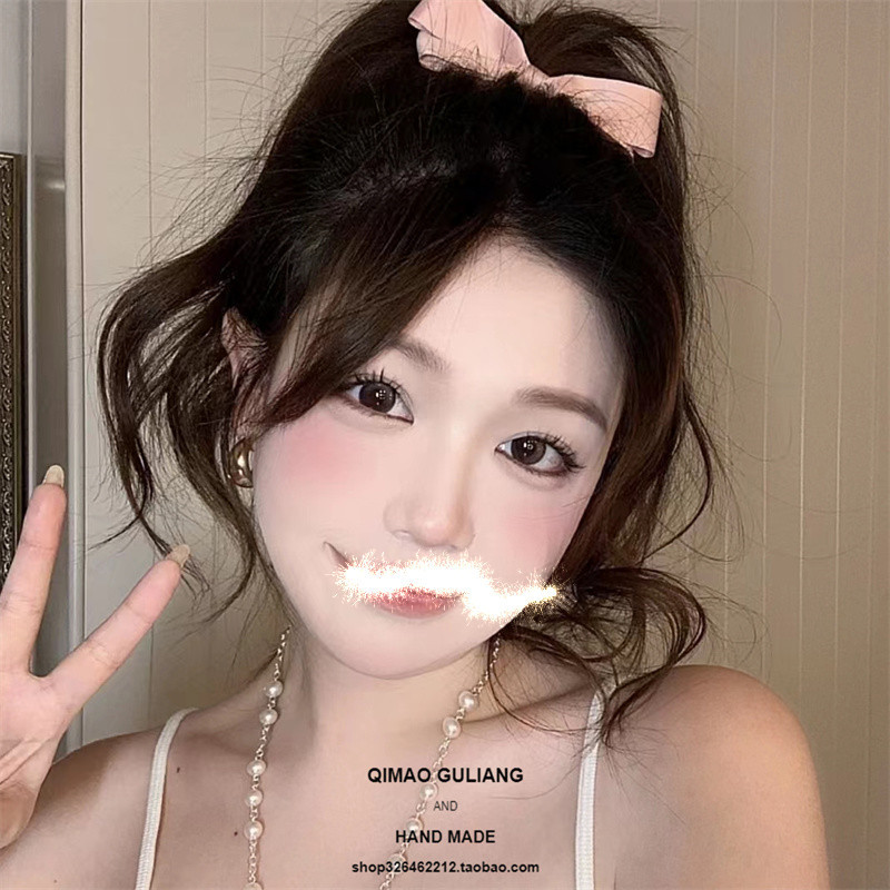 かわいい蝶結びの立体的なヘアピンの少女ピンクの前髪クリップの小さい耳の頭飾りの赤い本はトップクリップを推薦します。|undefined