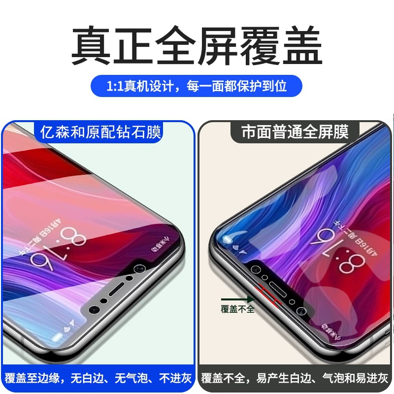 Applicable to Xiaomi 8 tempered film 8 youth full -screen Xiaomi 8SE anti -peeping film MI8 exploration version of anti -blue light mobile phone film