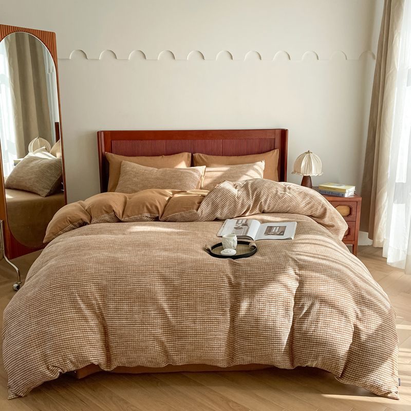 Set lenzuola matrimoniale in cotone rétro nordico copripiumino_voghion.com