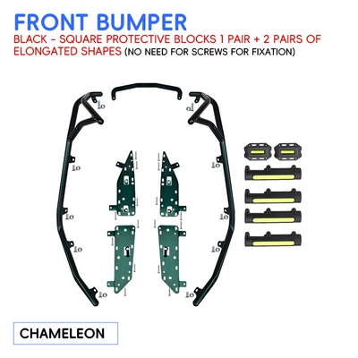 pipe bumpers, rear rack anti-collision – Motorcycle bumper - chameleonenhanced-front-bumper-black-protective-block-comes-with-footrest