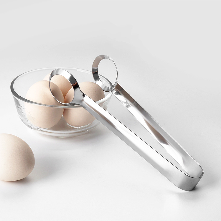 Creative Household Stainless Steel Egg Tongs for Scooping and Picking up Boiled Eggs, Easy to Use and Non-Hotting Kitchen Tool for Food