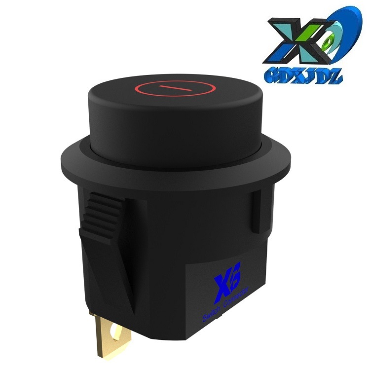 两脚大电流按键开关10A 供应按钮开关2脚 批发圆形轻触开关16A