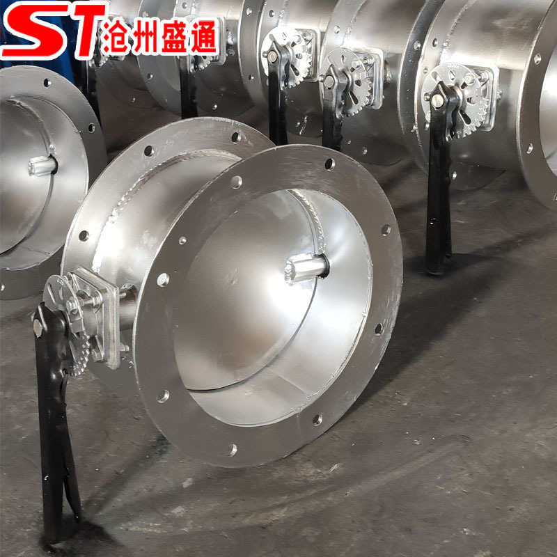 直通式手动风门 DN300电动风门 气动风门 304材质烟道用