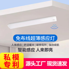 超薄型インテリジェントLED人体誘導灯充電長条磁気吸引自粘酒タンスタンスタンスタンス灯条